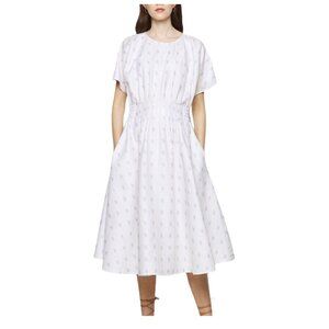 NWT Club Monaco Printed Swing Dress In Pale Blue Multi Size 6